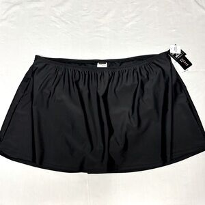 Island Escape Swim Skirt Macy’s Exclusive Black 20W Attached Swimsuit Bottom